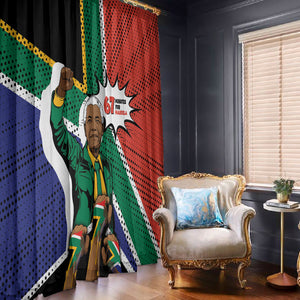 Nelson Mandela Birthday Window Curtain 67 Minutes South Africa Flag Comic