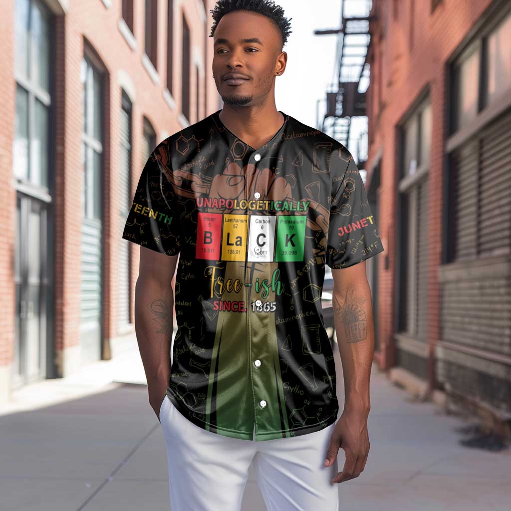 Juneteenth 1865 Baseball Jersey Unapologetically Black