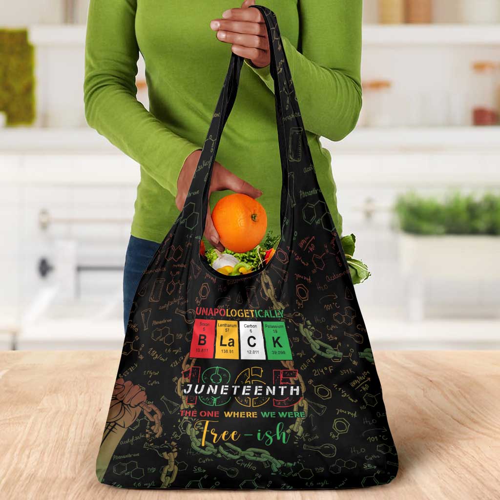 Juneteenth 1865 Grocery Bag Unapologetically Black