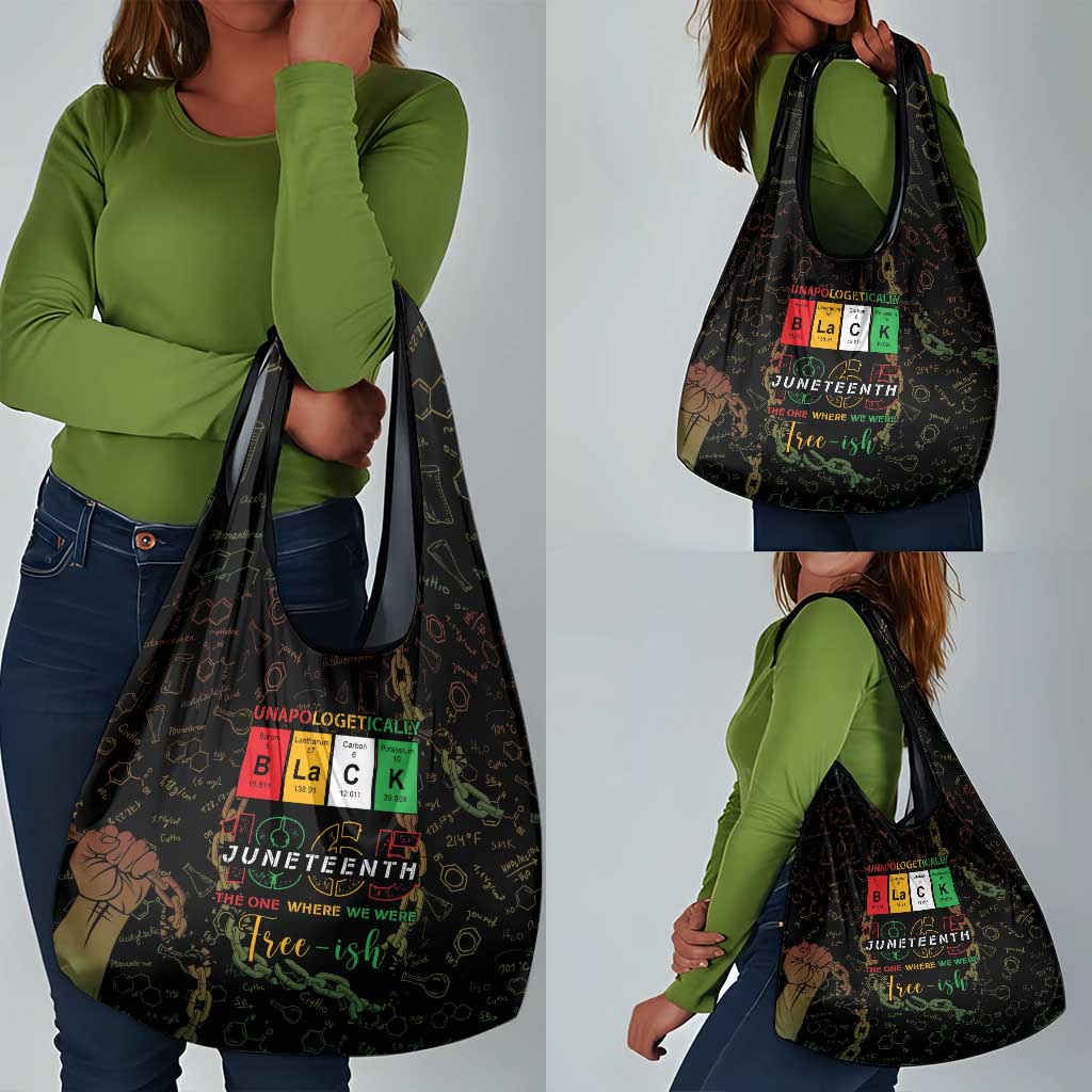 Juneteenth 1865 Grocery Bag Unapologetically Black