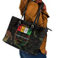 Juneteenth 1865 Leather Tote Bag Unapologetically Black