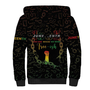 Juneteenth 1865 Sherpa Hoodie Unapologetically Black