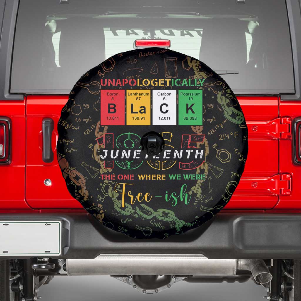 Juneteenth 1865 Spare Tire Cover Unapologetically Black