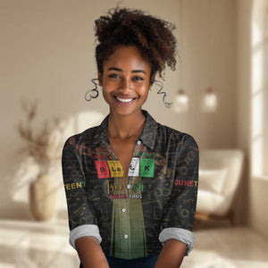 Juneteenth 1865 Women Casual Shirt Unapologetically Black