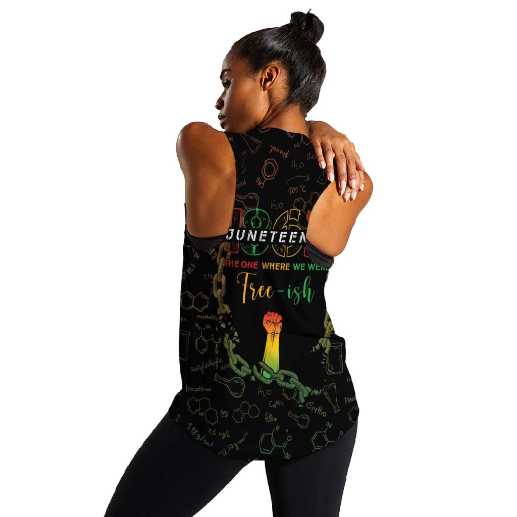 Juneteenth 1865 Women Racerback Tank Unapologetically Black