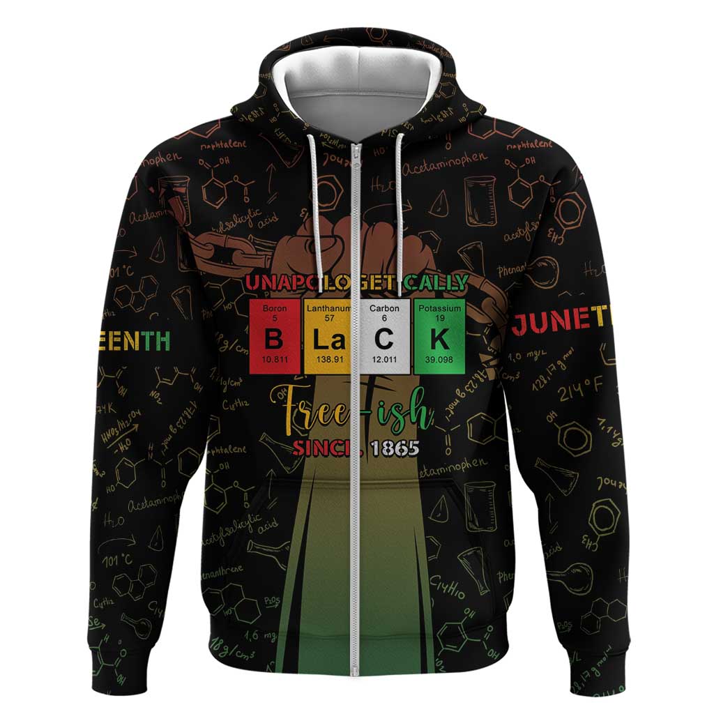 Juneteenth 1865 Zip Hoodie Unapologetically Black