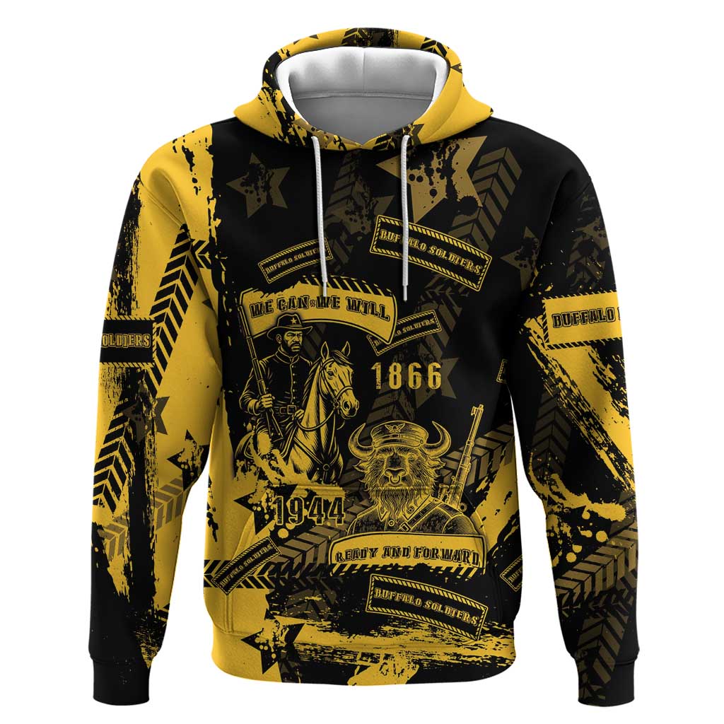 Buffalo Soldiers African American Hoodie Military Urban Retro Style - African Pride
