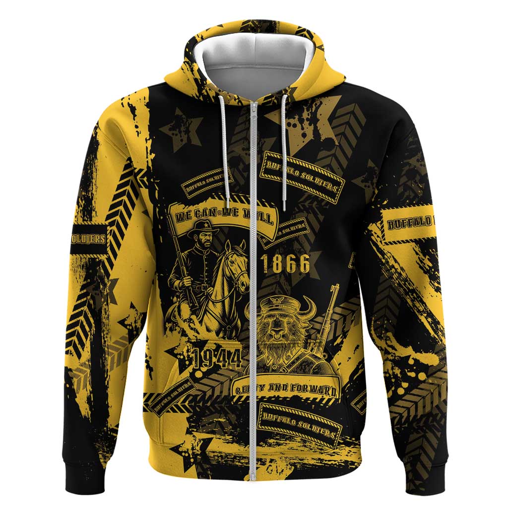 Buffalo Soldiers African American Hoodie Military Urban Retro Style - African Pride