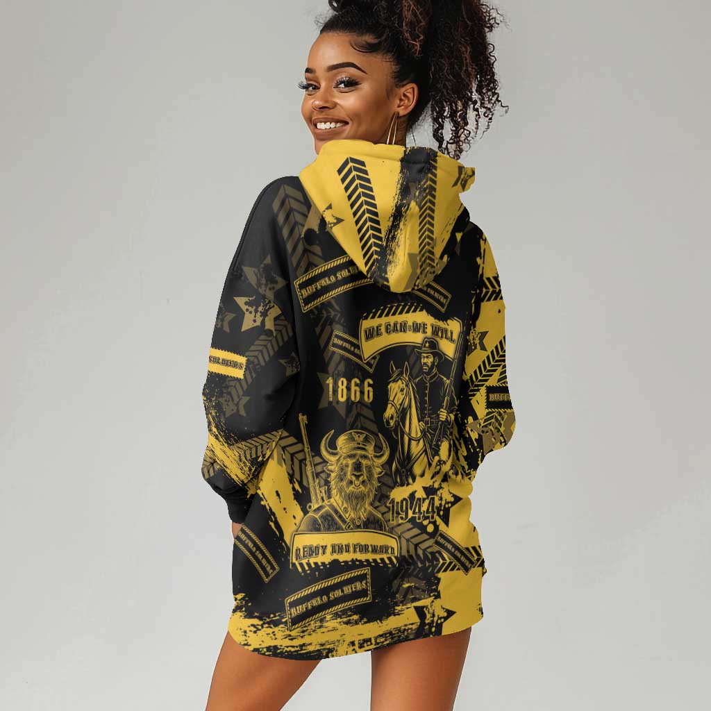 Buffalo Soldiers African American Hoodie Dress Military Urban Retro Style - African Pride