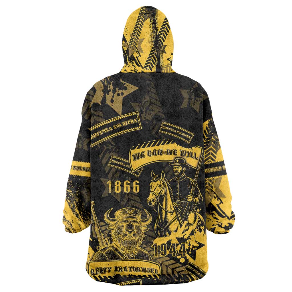 Buffalo Soldiers African American Kid Wearable Blanket Hoodie Military Urban Retro Style - African Pride