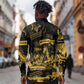 Buffalo Soldiers African American Long Sleeve Button Shirt Military Urban Retro Style - African Pride
