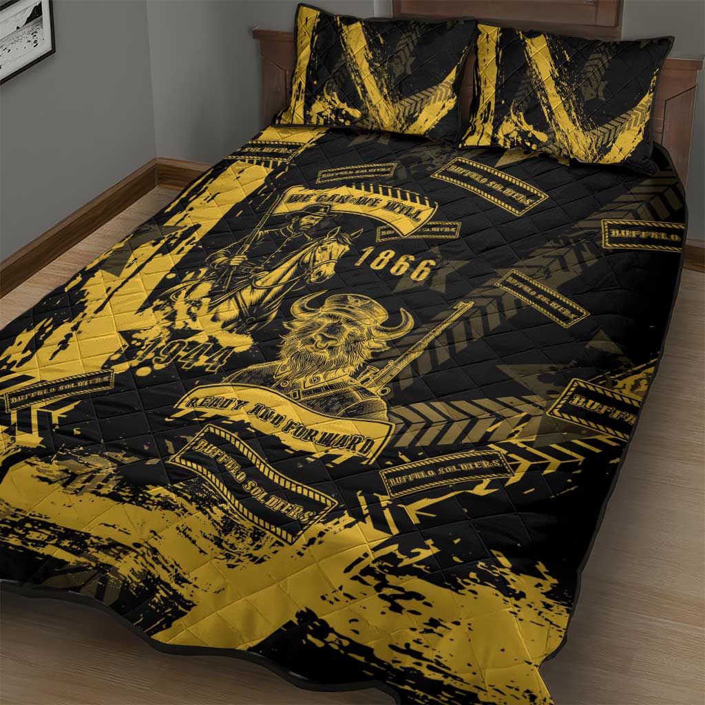 Buffalo Soldiers African American Quilt Bed Set Military Urban Retro Style - African Pride