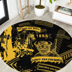 Buffalo Soldiers African American Round Carpet Military Urban Retro Style - African Pride