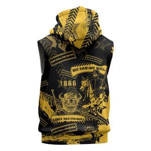 Buffalo Soldiers African American Sleeveless Hoodie Military Urban Retro Style - African Pride
