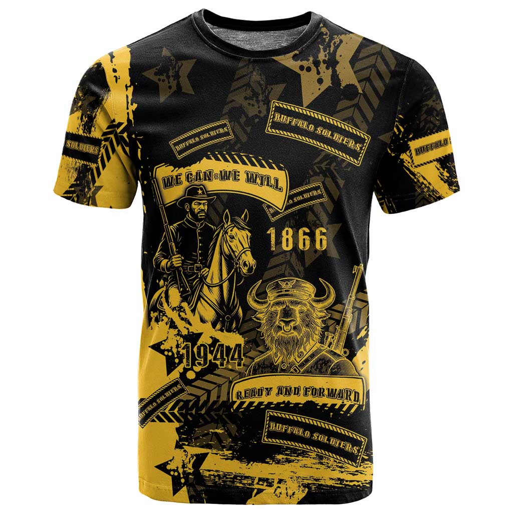 Buffalo Soldiers African American T shirt Military Urban Retro Style - African Pride