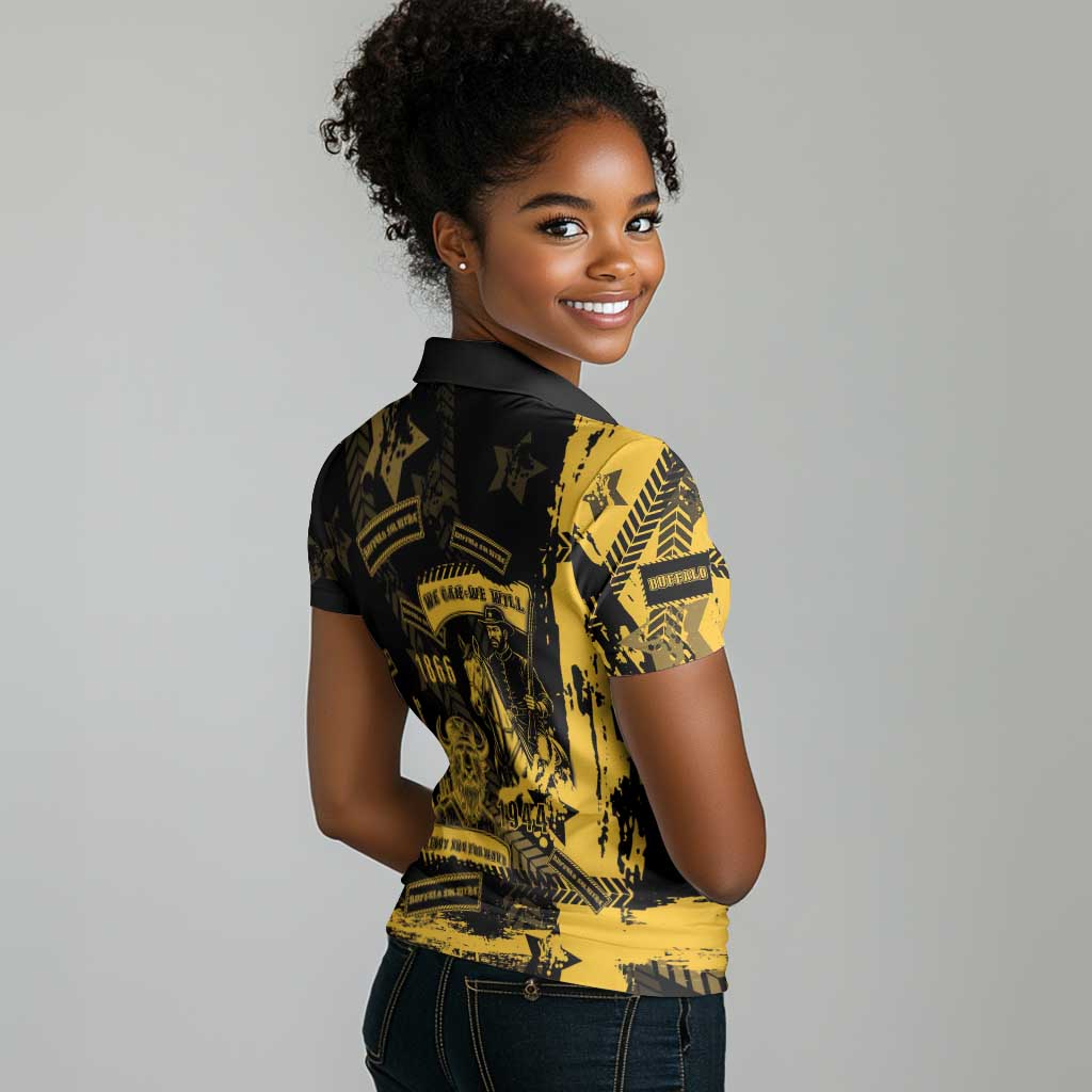Buffalo Soldiers African American Women Polo Shirt Military Urban Retro Style - African Pride