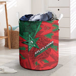 Morocco Football Laundry Basket Pentagram Red Lion African