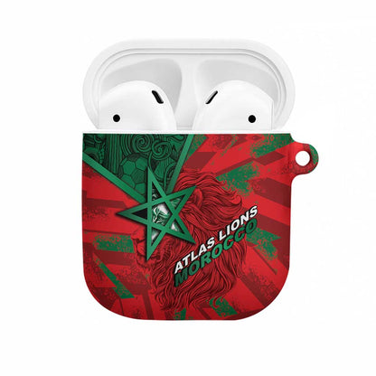 Morocco Football AirPods Case Pentagram Red Lion African