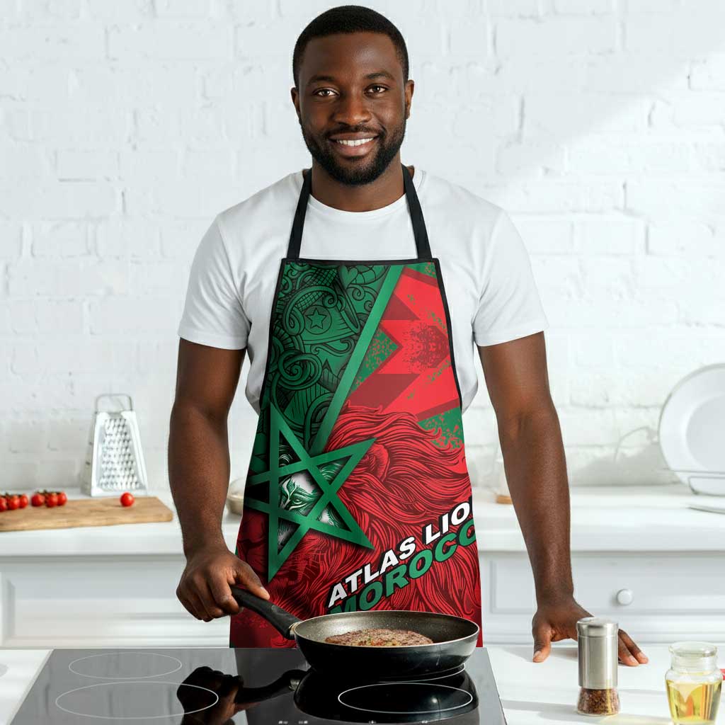 Morocco Football Apron Pentagram Red Lion African