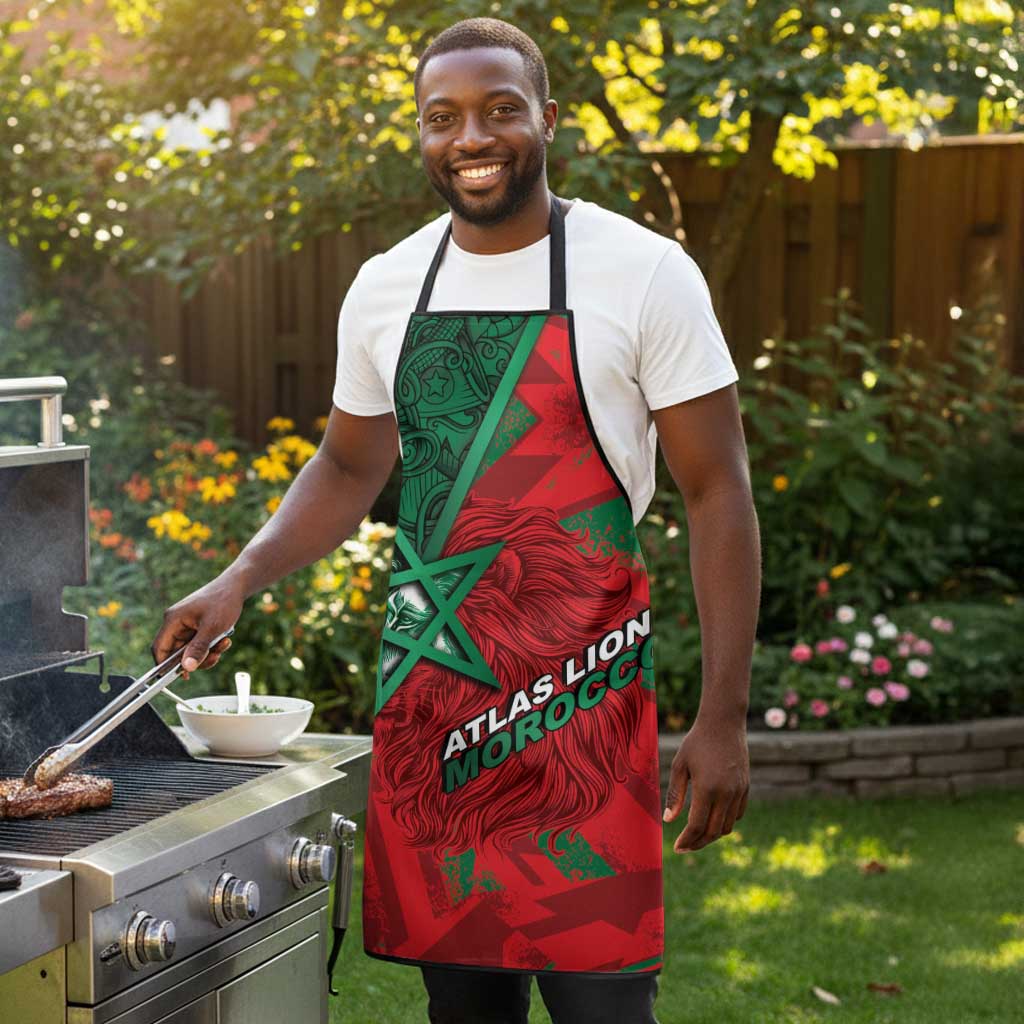 Morocco Football Apron Pentagram Red Lion African