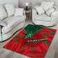 Morocco Football Area Rug Pentagram Red Lion African