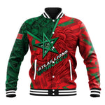 Custom Morocco Football Baseball Jacket Pentagram Red Lion African