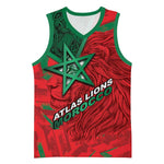 Custom Morocco Football Basketball Jersey Pentagram Red Lion African