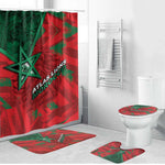 Morocco Football Bathroom Set Pentagram Red Lion African