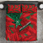 Morocco Football Bedding Set Pentagram Red Lion African