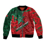 Custom Morocco Football Bomber Jacket Pentagram Red Lion African