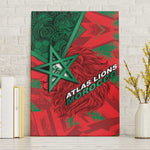 Morocco Football Canvas Wall Art Pentagram Red Lion African