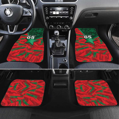 Custom Morocco Football Car Mats Pentagram Red Lion African