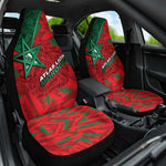 Morocco Football Car Seat Cover Pentagram Red Lion African