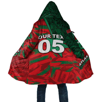 Custom Morocco Football Cloak Pentagram Red Lion African