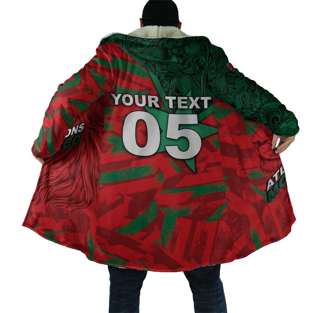 Custom Morocco Football Cloak Pentagram Red Lion African