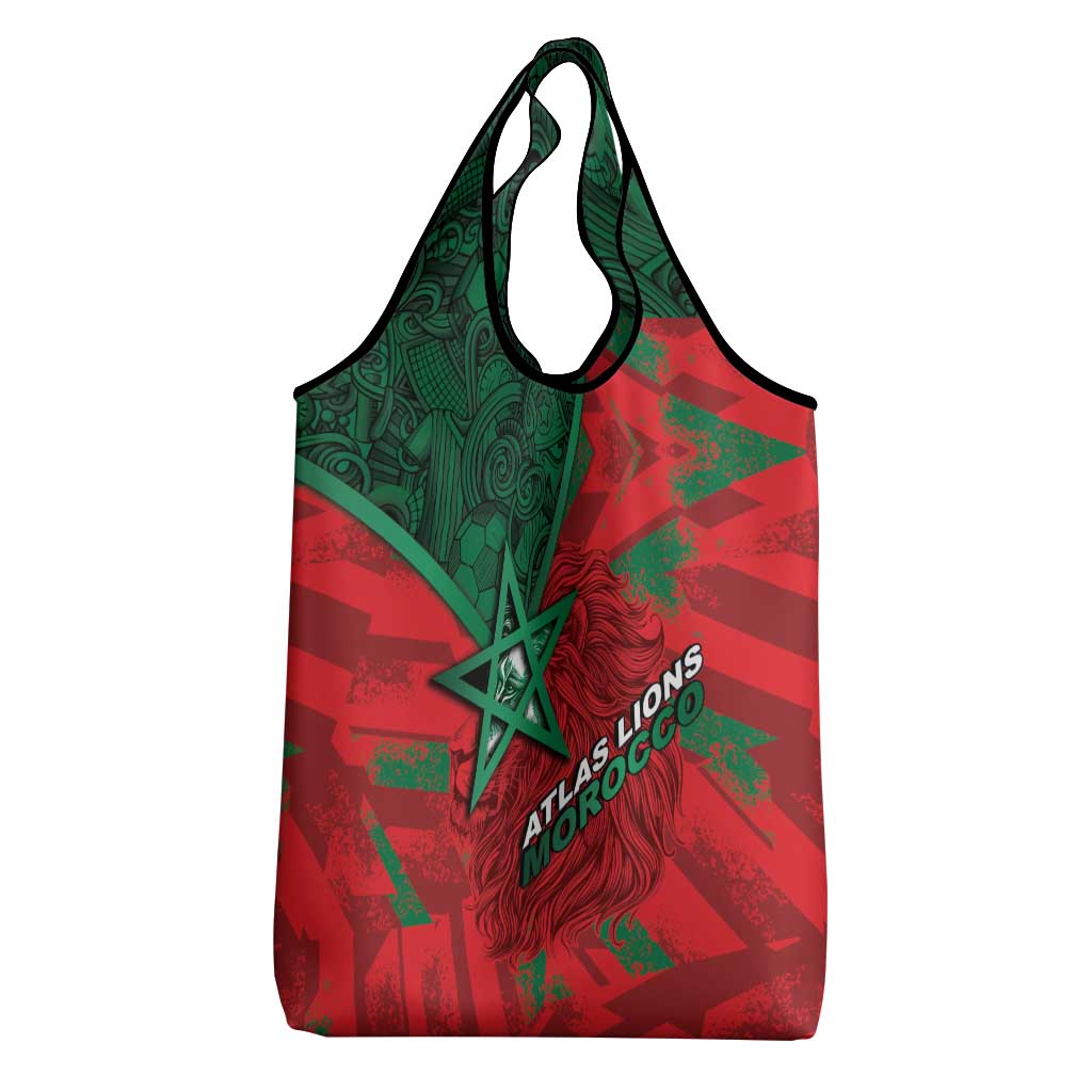Morocco Football Grocery Bag Pentagram Red Lion African