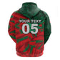 Custom Morocco Football Hoodie Pentagram Red Lion African