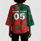 Custom Morocco Football Kimono Sleeve Blouse Pentagram Red Lion African