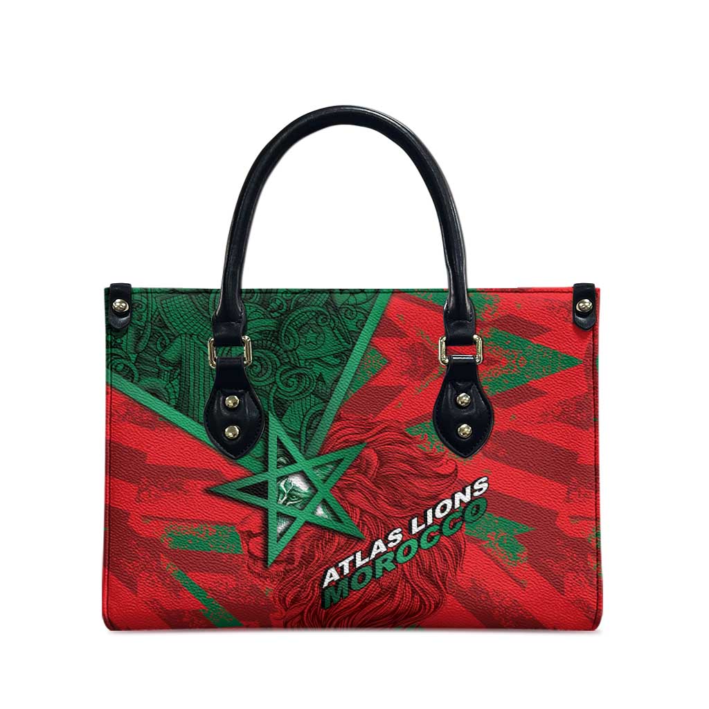 Morocco Football Leather Bag Pentagram Red Lion African