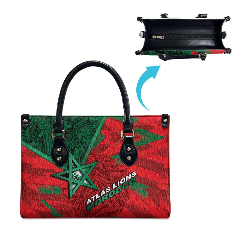 Morocco Football Leather Bag Pentagram Red Lion African