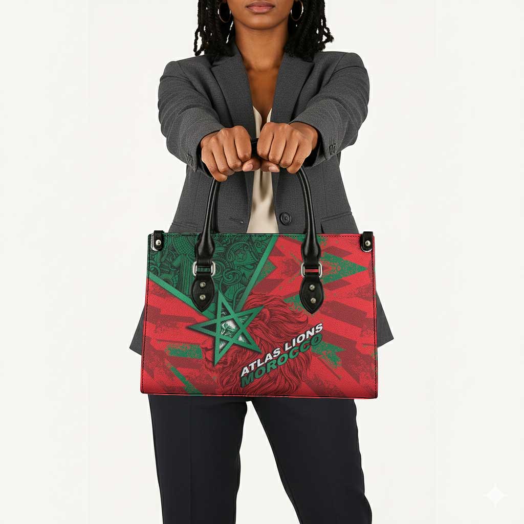Morocco Football Leather Bag Pentagram Red Lion African