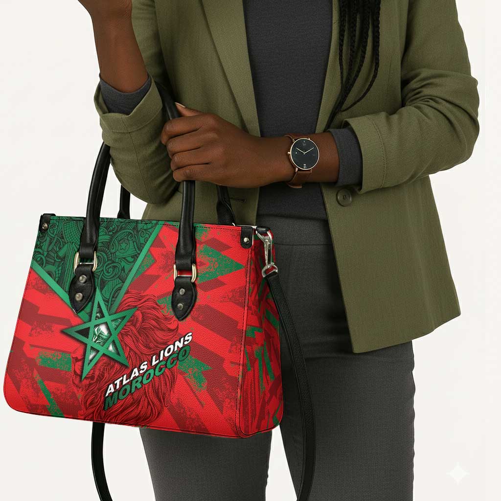 Morocco Football Leather Bag Pentagram Red Lion African