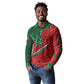 Custom Morocco Football Long Sleeve Polo Shirt Pentagram Red Lion African