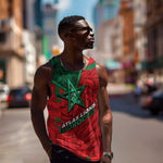 Custom Morocco Football Men Tank Top Pentagram Red Lion African