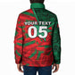 Custom Morocco Football Padded Jacket Pentagram Red Lion African
