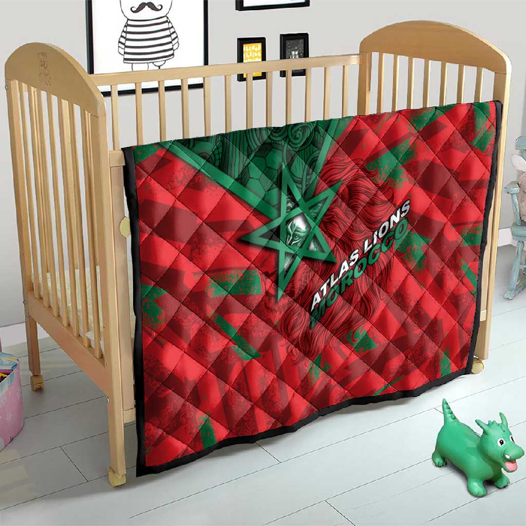 Morocco Football Quilt Pentagram Red Lion African