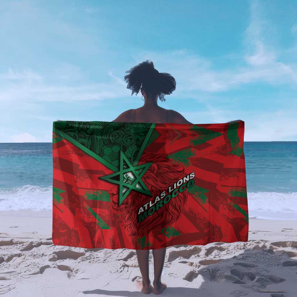 Morocco Football Sarong Pentagram Red Lion African