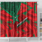 Morocco Football Shower Curtain Pentagram Red Lion African