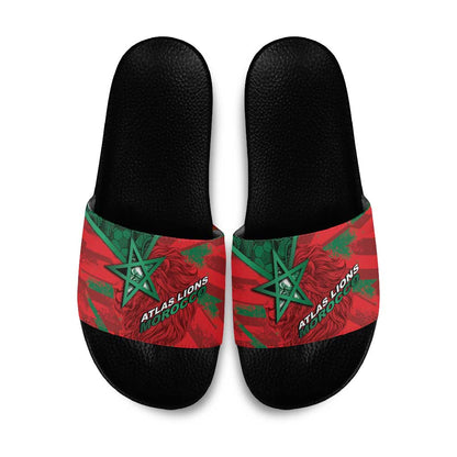 Morocco Football Slide Sandals Pentagram Red Lion African