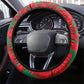 Morocco Football Steering Wheel Cover Pentagram Red Lion African